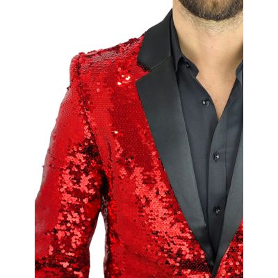 OPPOSUITS Marynarka męska elegancka cekinowa, estradowa, imprezowa OC22 czerwona | Sklep GriShop.eu | Marynarki