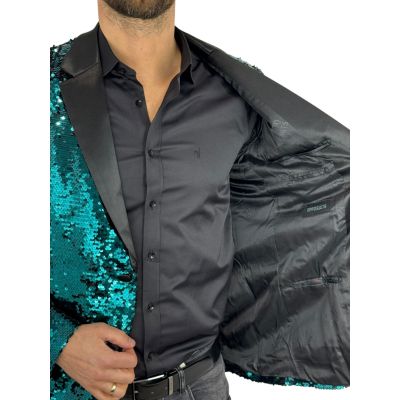 OPPOSUITS Marynarka męska elegancka cekinowa, estradowa, imprezowa OC24 morski niebieski | Sklep GriShop.eu | Marynarki