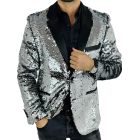 OPPOSUITS Marynarka męska elegancka cekinowa, estradowa, imprezowa OC25 srebrna | Sklep GriShop.eu | Marynarki
