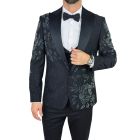 GIOVANNI PERA Garnitur GR12 ekskluzywny, sceniczny, czarny, kwiaty, ozdobnne kryształki, dla Pana Mlodego i nie tylko | Sklep Gr