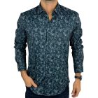 DANIEL BESSI Koszula męska fb092 branatowa, drobny wzór, efekt jedwabiu | Sklep GriShop.eu | Koszule