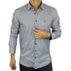 DANIEL BESSI Koszula męska fb132 szary, biały, czarny, jodełka efekt jedwabiu | Sklep GriShop.eu | Koszule