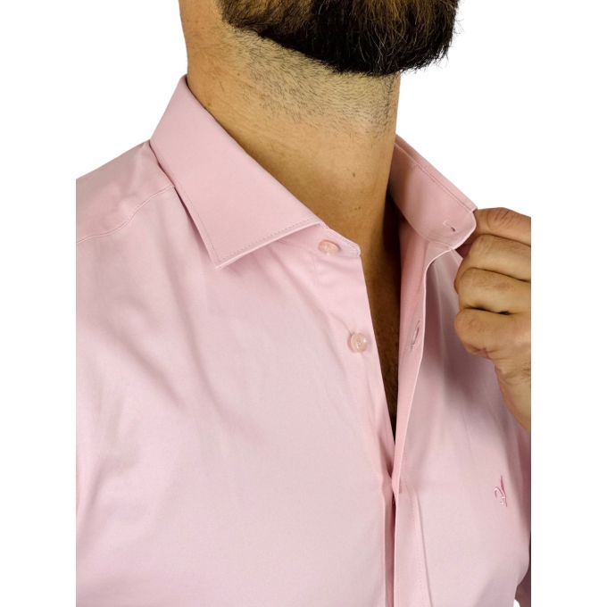 DANIEL BESSI Koszula męska fb012 łosoś, lycra | Sklep GriShop.eu | Koszule