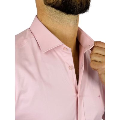 DANIEL BESSI Koszula męska fb012 łosoś, lycra | Sklep GriShop.eu | Koszule