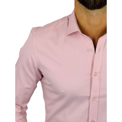 DANIEL BESSI Koszula męska fb012 łosoś, lycra | Sklep GriShop.eu | Koszule