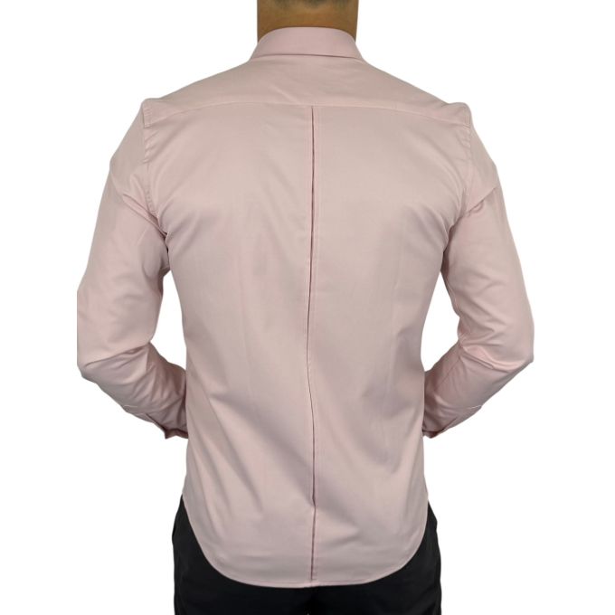 DANIEL BESSI Koszula męska fb012 łosoś, lycra | Sklep GriShop.eu | Koszule