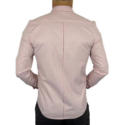 DANIEL BESSI Koszula męska fb012 łosoś, lycra | Sklep GriShop.eu | Koszule