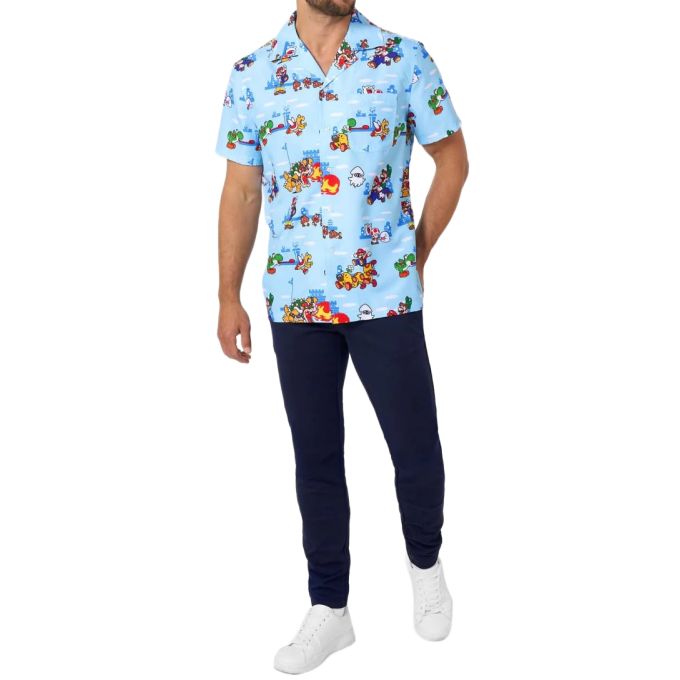OPPOSUITS Koszula męska krótki rękaw, kolorowa kreskówki mario bros | Sklep GriShop.eu | Koszule