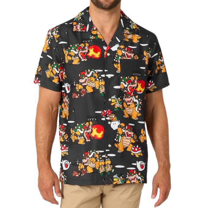 OPPOSUITS Koszula męska krótki rękaw, kolorowa gra Mario Bros Bowsers Mayhem | Sklep GriShop.eu | Koszule