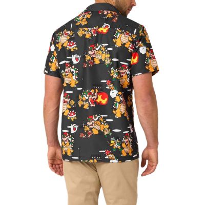 OPPOSUITS Koszula męska krótki rękaw, kolorowa gra Mario Bros Bowsers Mayhem | Sklep GriShop.eu | Koszule