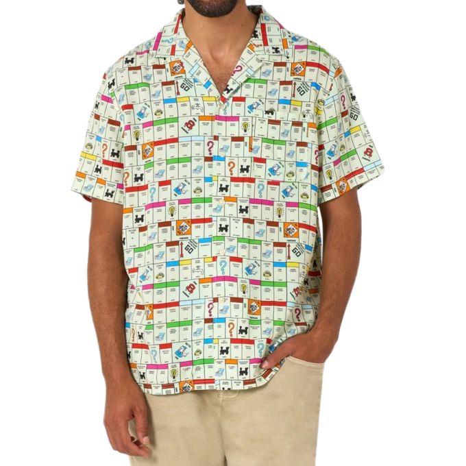 OPPOSUITS Koszula męska krótki rękaw, kolorowa gra Monopoly | Sklep GriShop.eu | Koszule