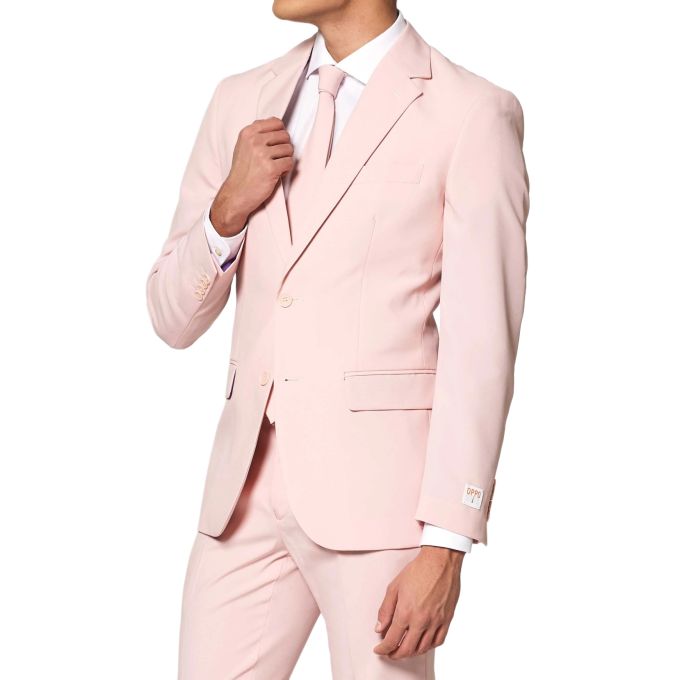 OPPOSUITS Garnitur męski z krawatem, jasny róż, pudrowy, casual, pastele | Sklep GriShop.eu | Garnitury