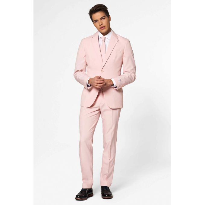 OPPOSUITS Garnitur męski z krawatem, jasny róż, pudrowy, casual, pastele | Sklep GriShop.eu | Garnitury