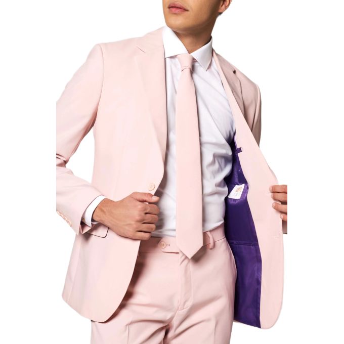 OPPOSUITS Garnitur męski z krawatem, jasny róż, pudrowy, casual, pastele | Sklep GriShop.eu | Garnitury