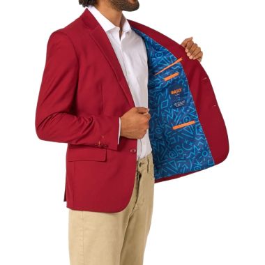 OPPOSUITS Marynarka męska czerwona, ciekawa niebieska podszewka, cosual podszewka | Sklep GriShop.eu | Strona główna 2