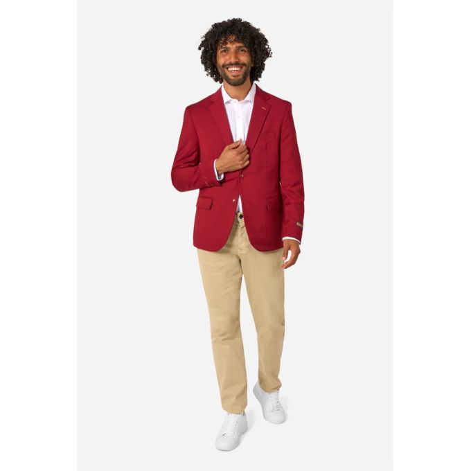 OPPOSUITS Marynarka męska czerwona, ciekawa niebieska podszewka, cosual podszewka | Sklep GriShop.eu | Strona główna