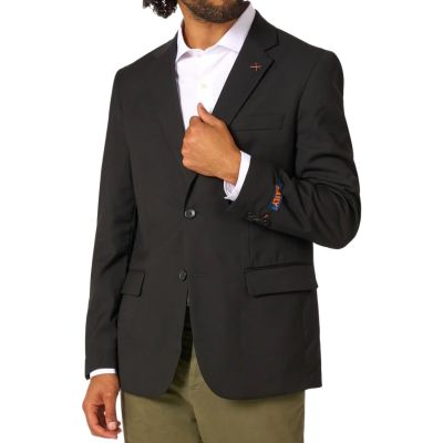 OPPOSUITS Marynarka męska czarna, ciekawa niebieska podszewka, cosual | Sklep GriShop.eu | Strona główna