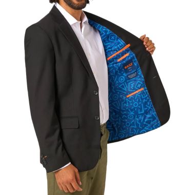 OPPOSUITS Marynarka męska czarna, ciekawa niebieska podszewka, cosual | Sklep GriShop.eu | Strona główna 2