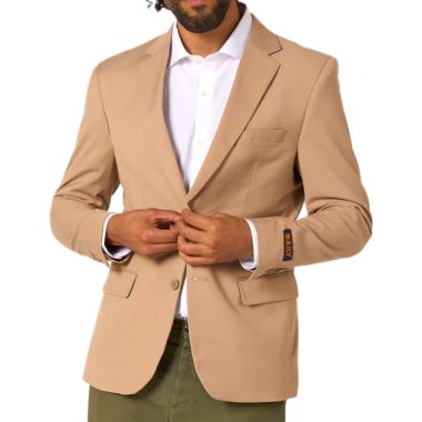 OPPOSUITS Marynarka męska beżowa, ciekawa niebieska podszewka, cosual | Sklep GriShop.eu | Strona główna