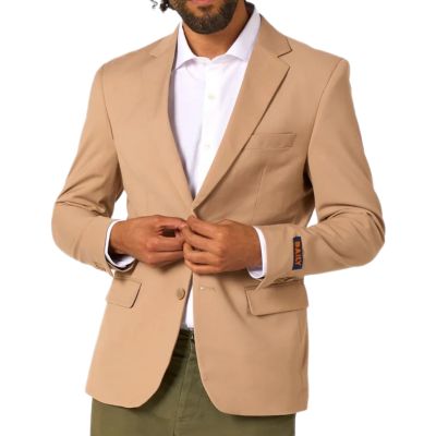 OPPOSUITS Marynarka męska beżowa, ciekawa niebieska podszewka, cosual | Sklep GriShop.eu | Strona główna