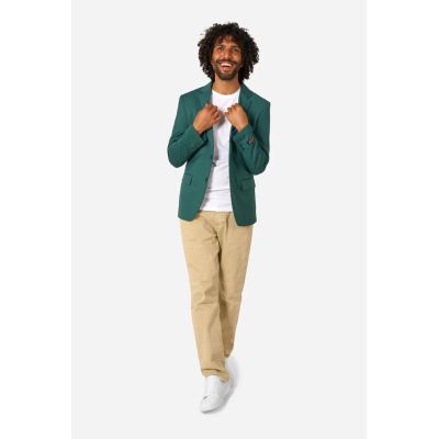 OPPOSUITS Marynarka męska zielona, ciekawa niebieska podszewka, cosual | Sklep GriShop.eu | Strona główna