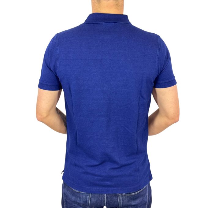 GIOVANNI PERA T-shirt polo męski TGP132 granatowy, elastyczna, naszywka | Sklep GriShop.eu | Koszulki