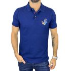 GIOVANNI PERA T-shirt polo męski TGP129 granatowy, elastyczna, naszywka | Sklep GriShop.eu | Koszulki