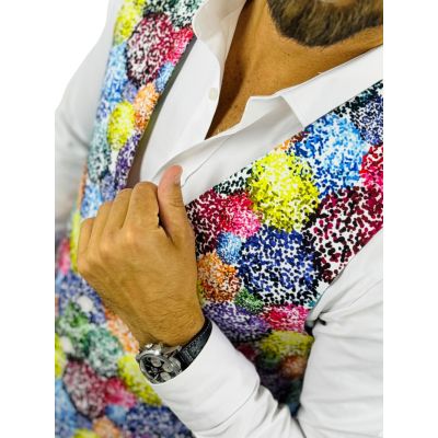 GIOVANNI PERA kamizelka męska D709 , kolorowa, wesoła, casual, impreza bezrękawnik | Sklep GriShop.eu | Kamizelki