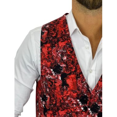 GIOVANNI PERA kamizelka męska D714 Czerwona lawa, casual, gorąca, impreza bezrękawnik | Sklep GriShop.eu | Kamizelki 2