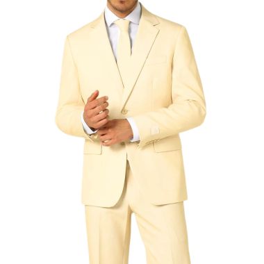 OPPOSUITS Garnitur męski z krawatem, jasny zółty, bananowy, casual, pastele | Sklep GriShop.eu | Garnitury