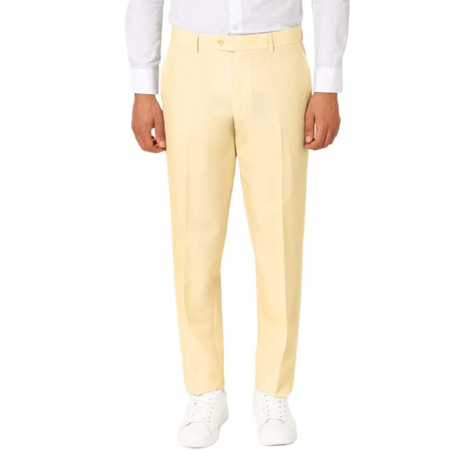 OPPOSUITS Garnitur męski z krawatem, jasny zółty, bananowy, casual, pastele | Sklep GriShop.eu | Garnitury