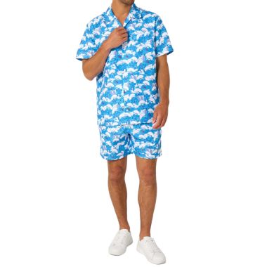 OPPOSUITS Komplet męski Smerfy koszula + spodenki, krótki rękaw, krótkie spodenki, kolorowy, wesoły | Sklep GriShop.eu | Koszule