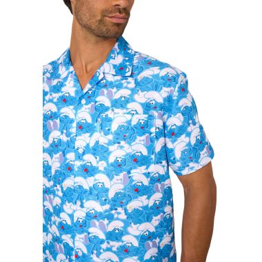 OPPOSUITS Komplet męski Smerfy koszula + spodenki, krótki rękaw, krótkie spodenki, kolorowy, wesoły | Sklep GriShop.eu | Koszule 2