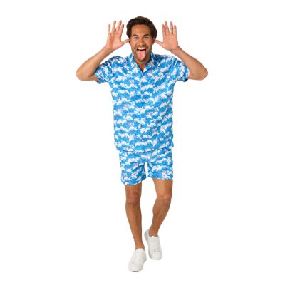 OPPOSUITS Komplet męski Smerfy koszula + spodenki, krótki rękaw, krótkie spodenki, kolorowy, wesoły | Sklep GriShop.eu | Koszule