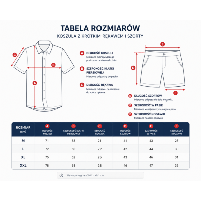 OPPOSUITS Komplet męski Smerfy koszula + spodenki, krótki rękaw, krótkie spodenki, kolorowy, wesoły | Sklep GriShop.eu | Koszule
