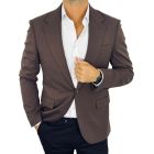 GIOVANNI PERA Marynarka męska D717 brązowa, gładka, sportowa, elastyczna, na co dzień i nie tylko | Sklep GriShop.eu | Marynarki