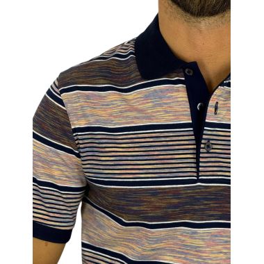 GIANNI MARCELO T-shirt polo męski PGM9 paski, kolorowa | Sklep GriShop.eu | Koszulki 2