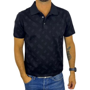 GIANNI MARCELO T-shirt polo męski PGM11 czarne, ekskluzywne | Sklep GriShop.eu | Koszulki