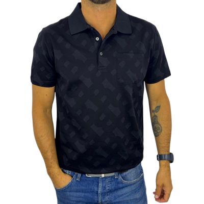 GIANNI MARCELO T-shirt polo męski PGM11 czarne, ekskluzywne | Sklep GriShop.eu | Koszulki