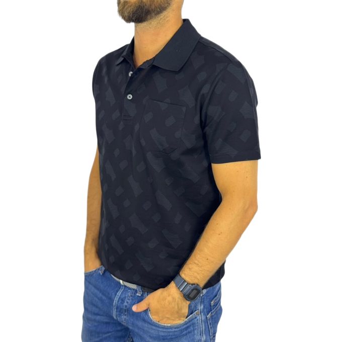 GIANNI MARCELO T-shirt polo męski PGM11 czarne, ekskluzywne | Sklep GriShop.eu | Koszulki