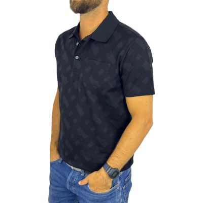 GIANNI MARCELO T-shirt polo męski PGM11 czarne, ekskluzywne | Sklep GriShop.eu | Koszulki