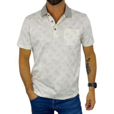GIANNI MARCELO T-shirt polo męski PGM8 Kremowe, ekskluzywne | Sklep GriShop.eu | Koszulki