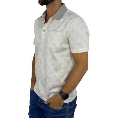 GIANNI MARCELO T-shirt polo męski PGM8 Kremowe, ekskluzywne | Sklep GriShop.eu | Koszulki