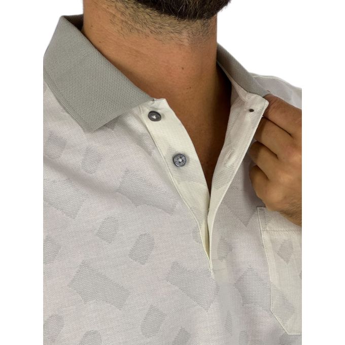 GIANNI MARCELO T-shirt polo męski PGM8 Kremowe, ekskluzywne | Sklep GriShop.eu | Koszulki