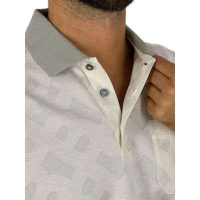GIANNI MARCELO T-shirt polo męski PGM8 Kremowe, ekskluzywne | Sklep GriShop.eu | Koszulki
