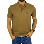 GIOVANNI PERA T-shirt polo męski PG1 beżowy, elastyczne | Sklep GriShop.eu | Koszulki