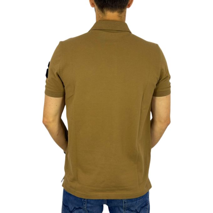 GIOVANNI PERA T-shirt polo męski PG1 beżowy, elastyczne | Sklep GriShop.eu | Koszulki