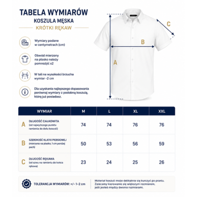 GIOVANNI PERA Koszula męska, krótki rękaw GPK55 kolorowa, biała, szara, maziaje | Sklep GriShop.eu | Koszule
