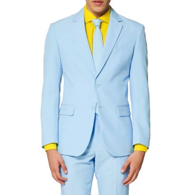 OPPOSUITS Garnitur męski z krawatem, jasny niebieski, Ice Ice Baby , casual, pastele | Sklep GriShop.eu | Garnitury