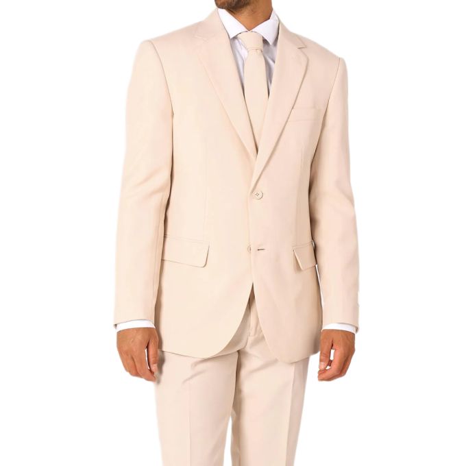 OPPOSUITS Garnitur męski z krawatem, piaskowy, casual, pastele | Sklep GriShop.eu | Garnitury